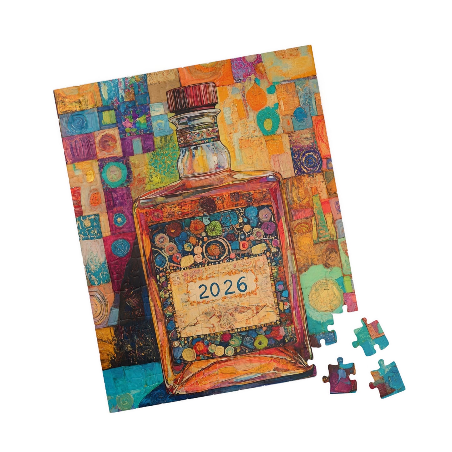 Happy New Year 2026 Tequila Bottle Puzzle