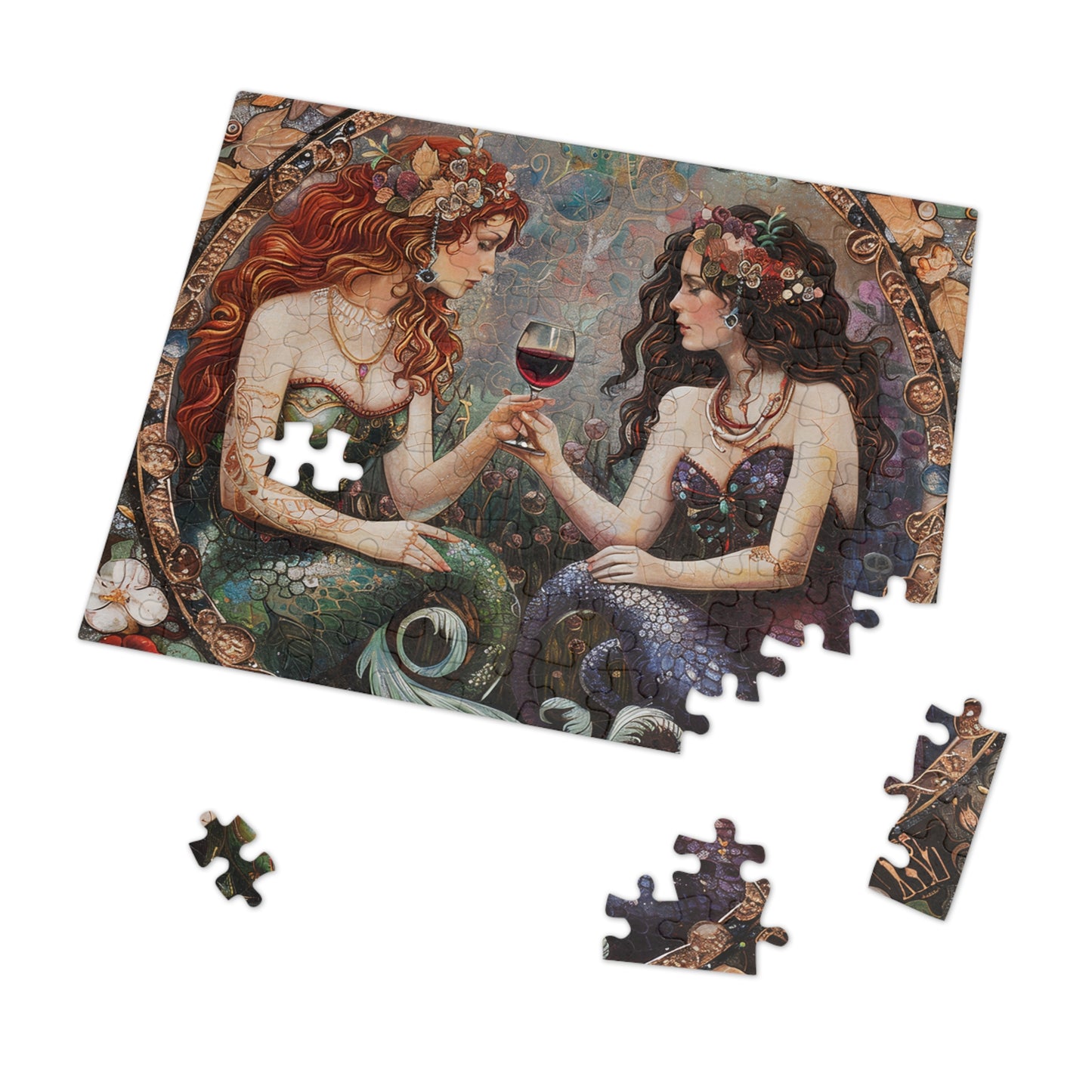 Mermaids in Paris jigsaw puzzle, Mermaid Jigsaw Puzzles