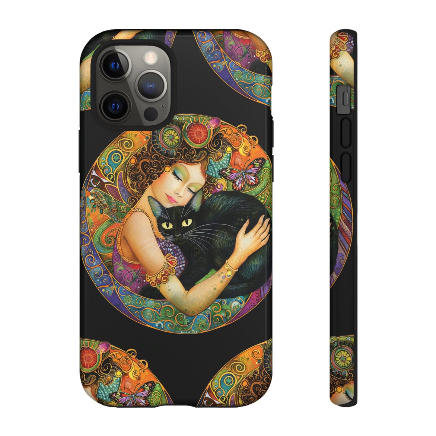 Tough Cases Phone Case, Colorful Protective Cover for Cat Lovers, Trendy Gift for Birthdays, Unique Art Phone Accessories