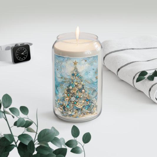 Beach Cottage Scented Soy Candle, Christmas Candle, Holiday Decor, Winter Gift, Aromatherapy Home Fragrance, Eco-Friendly Candle