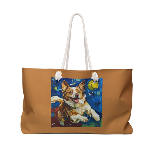 Australian Shepherd Weekender Bag for Dog Lovers, Travel Tote, Pet Lover Gift, Weekend Getaway Bag, Dog Mom Accessories