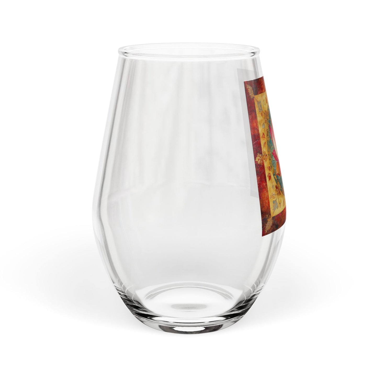 Lotus Mandala Stemless Wine Glass | 11.75oz