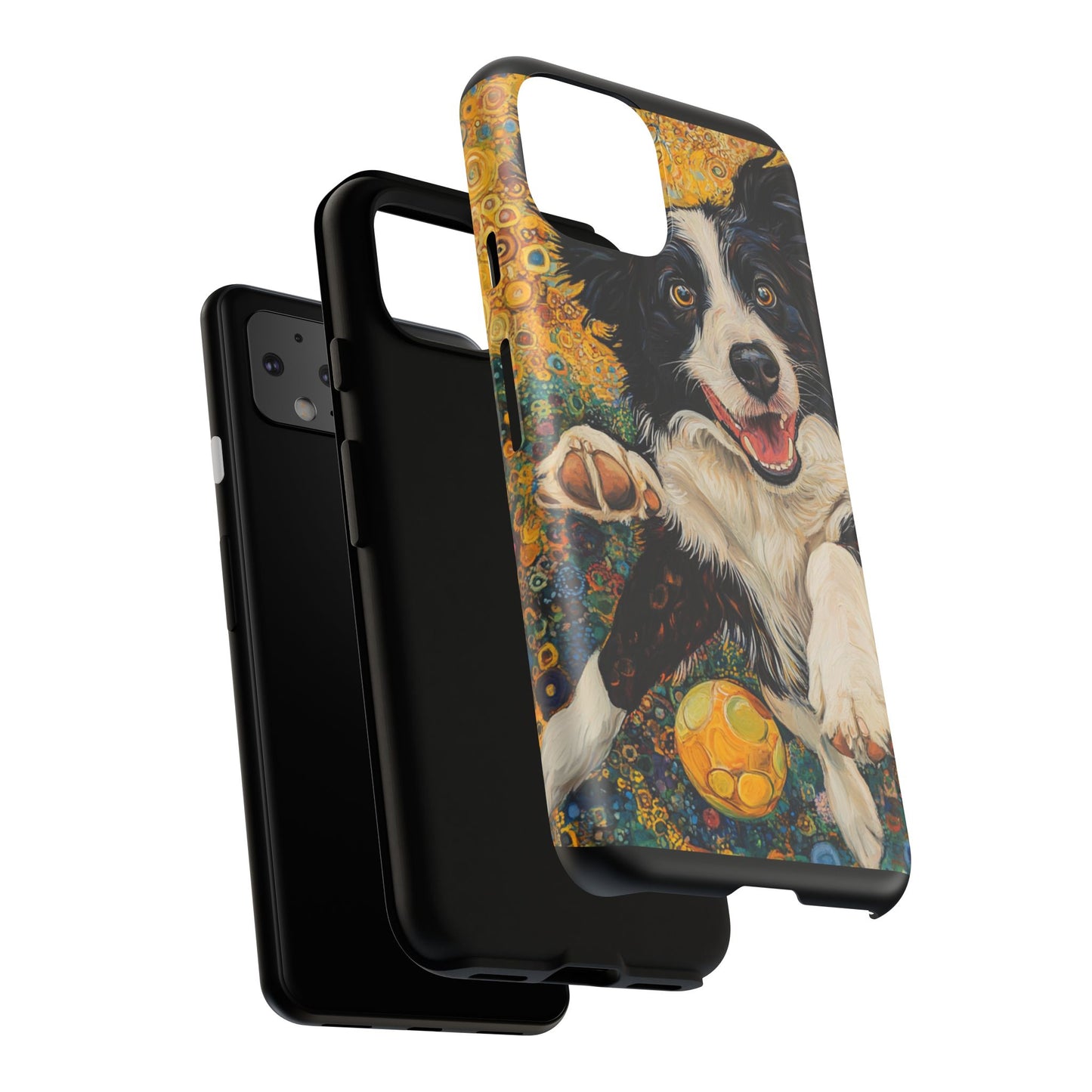 Border Collie Phone Case, Tough Cases, Pet Gifts, Customized Dog Accessories, Dog Mom Gift, Colorful Animal Artwork