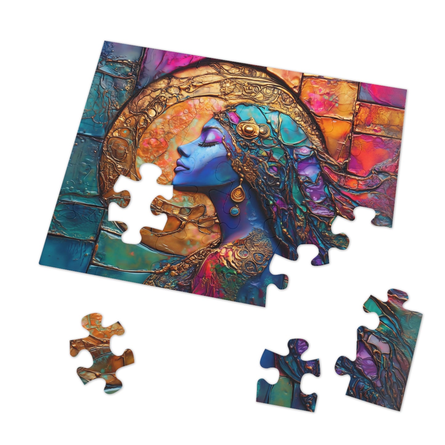 Bohemian Moon Goddess Jigsaw Puzzle