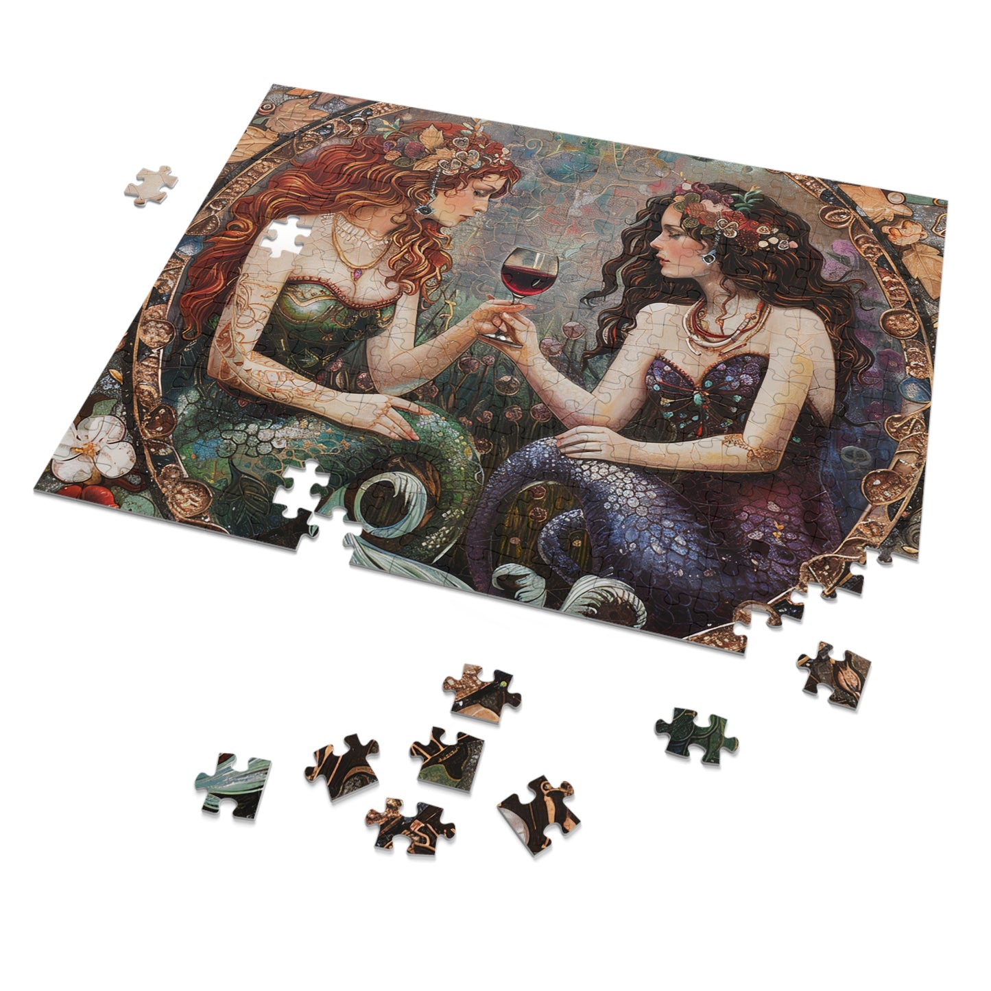 Mermaids in Paris jigsaw puzzle, Mermaid Jigsaw Puzzles