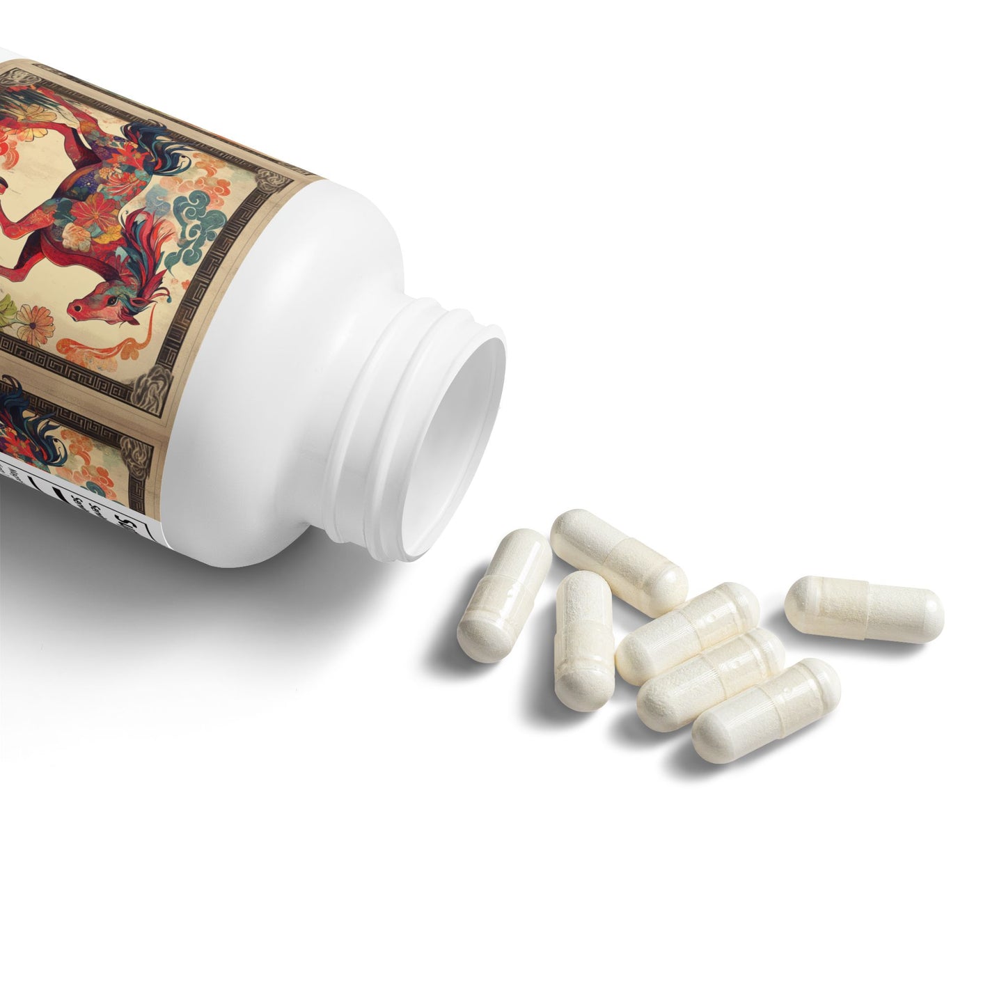 Magnesium Glycinate Supplement (60 Capsules) Year of The Fire Horse Illustration
