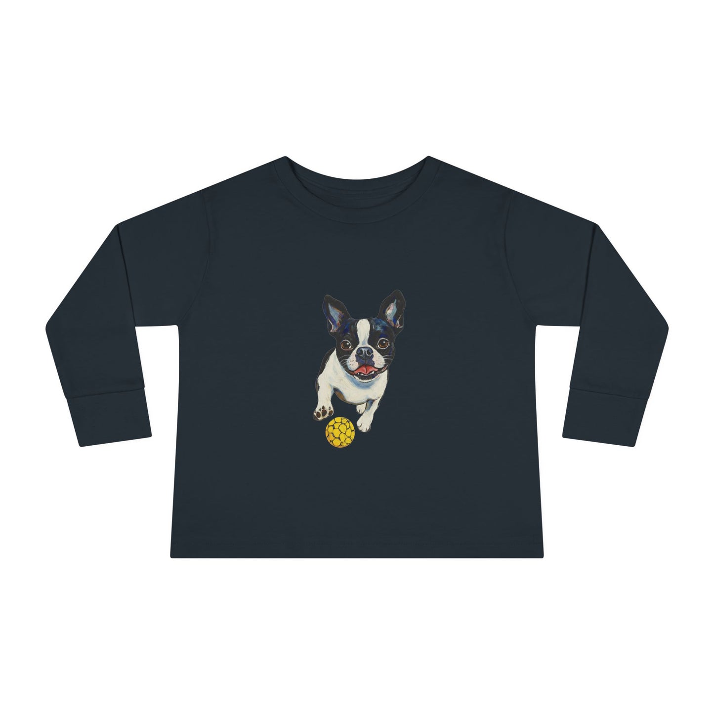 Boston Terrier Pickleball Toddler Long Sleeve Tee - Perfect for Playtime & Pet Lovers