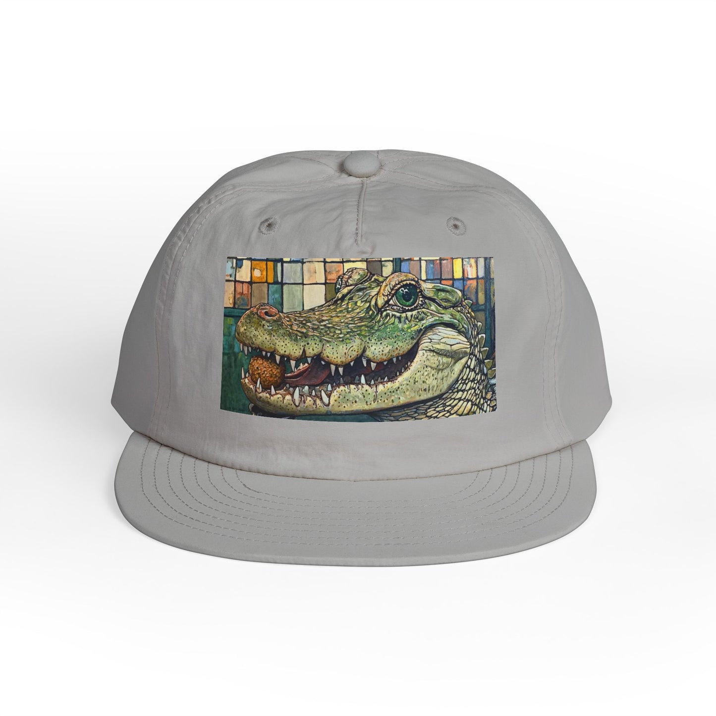 Alligator Bites Surf Cap, Beach Hat, Summer Accessory, Cute Gift, Outdoor Recreation, Unique Beach Style