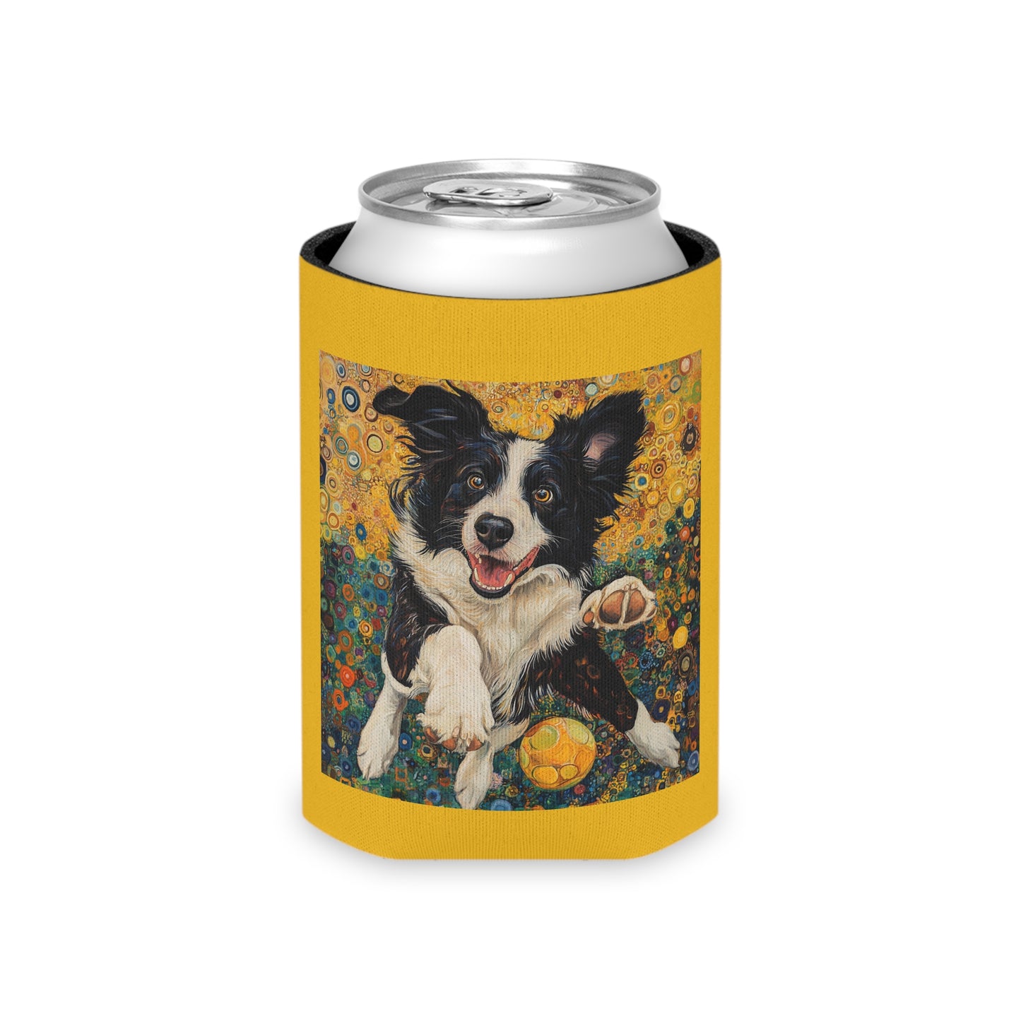Border Collie Lover Can Cooler, Dog-Themed Beverage Holder, Gift for Pet Owners, Summer BBQ, Picnic Essentials, Animal Art Drink Sleeve