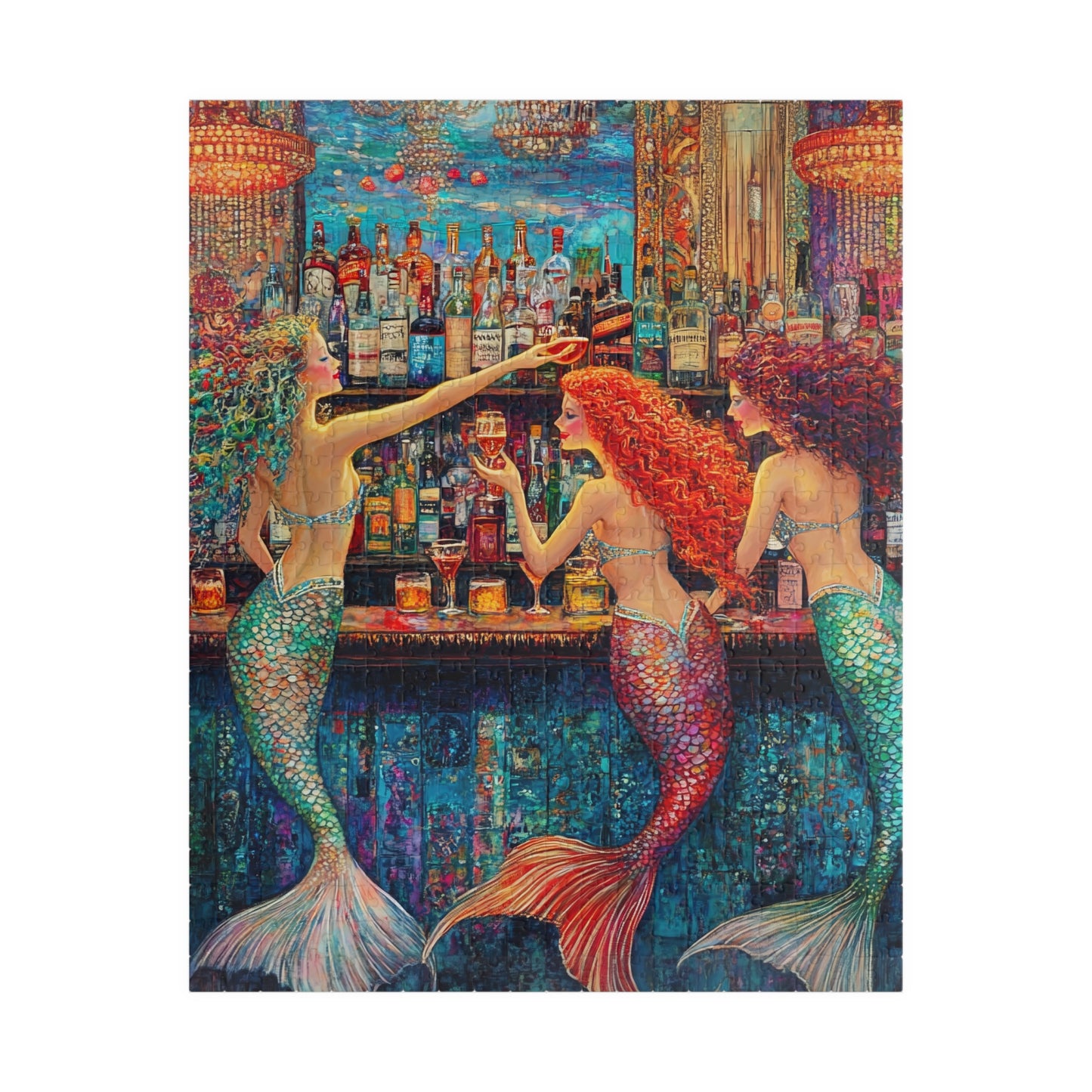 Mermaid Bar Gift Scene Puzzle Ocean Fantasy Jigsaw