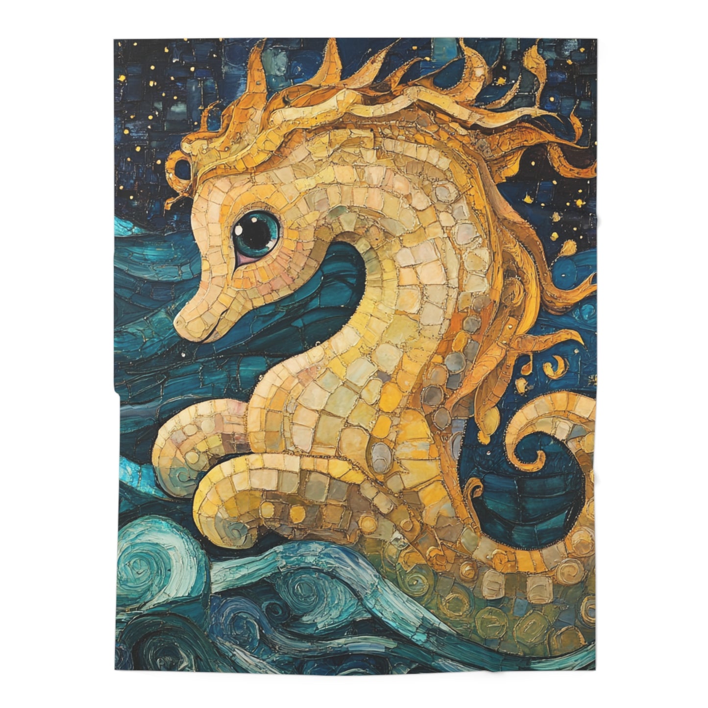 Baby Seahorse Swaddle Blanket | Soft Baby Wrap, Nursery Decor, Gift for New Parents, Unique Baby Shower Gift