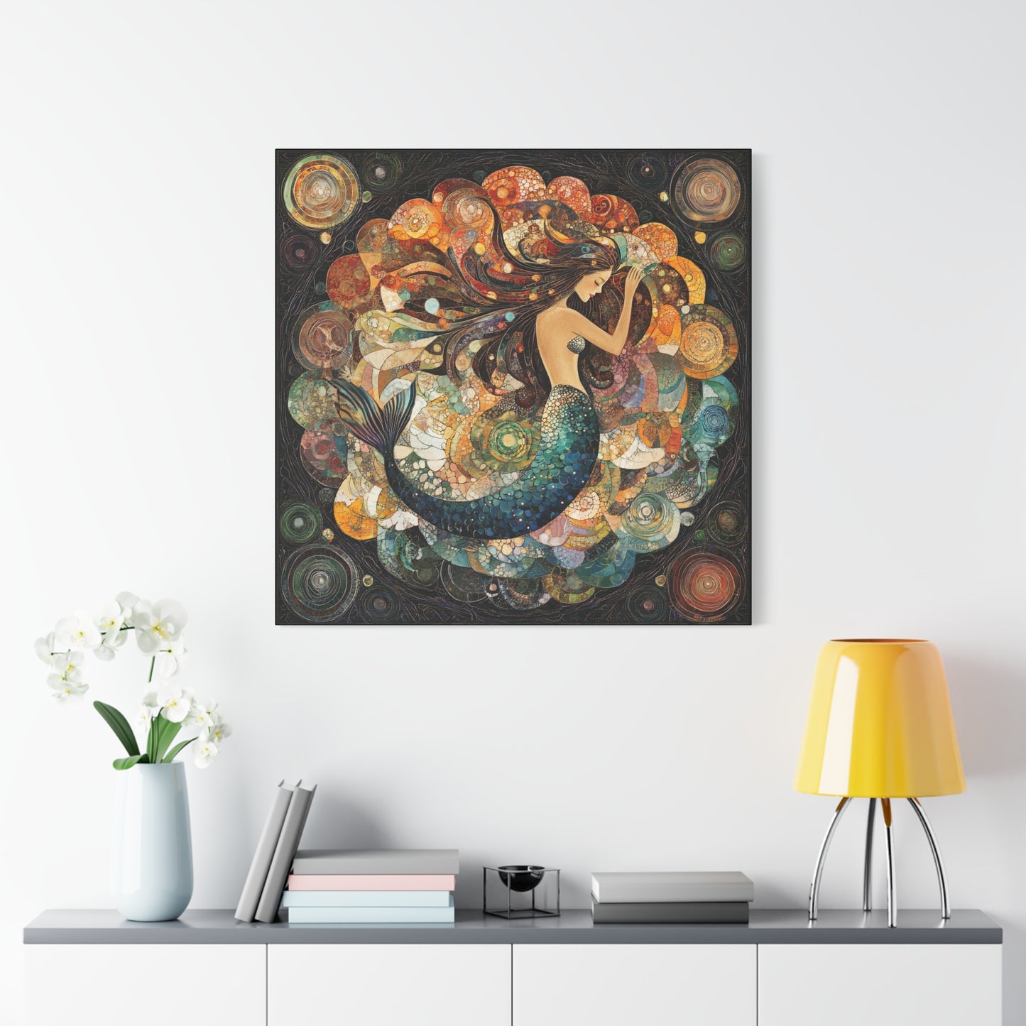 Mermaid Art Print, Canvas Wall Decor, Ocean-Themed Home Decor, Unique Gift for Mermaid Lovers, Nautical Wall Art, Coastal Decor