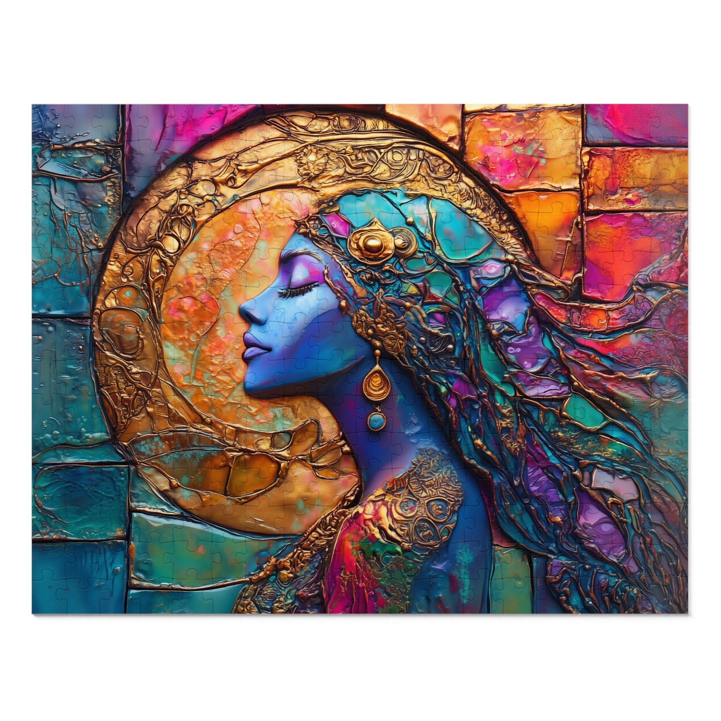 Bohemian Moon Goddess Jigsaw Puzzle