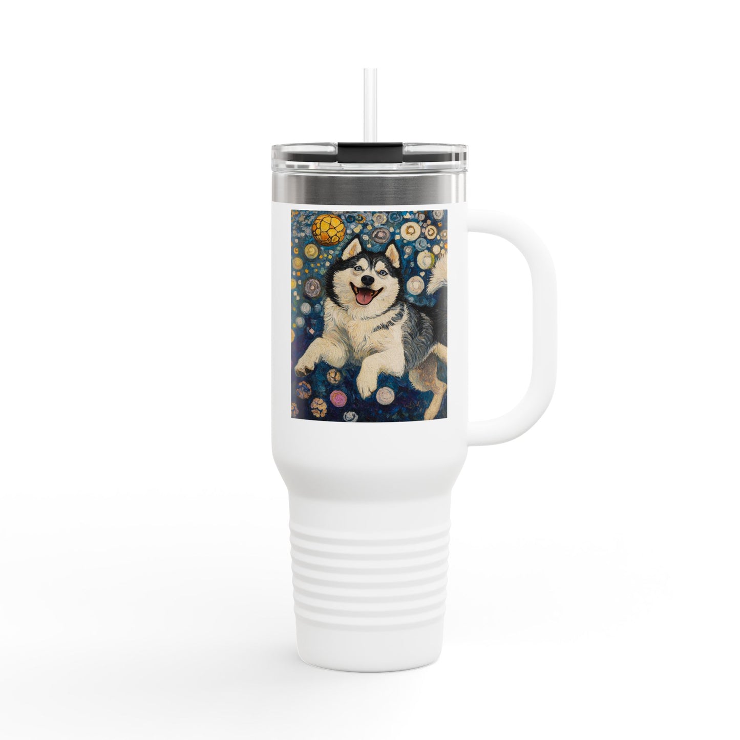 Husky Insulated Travel Mug, 40oz - Perfect for Dog Lovers, Gifts, Outdoors, Travel, Coffee and Tea Enthusiasts