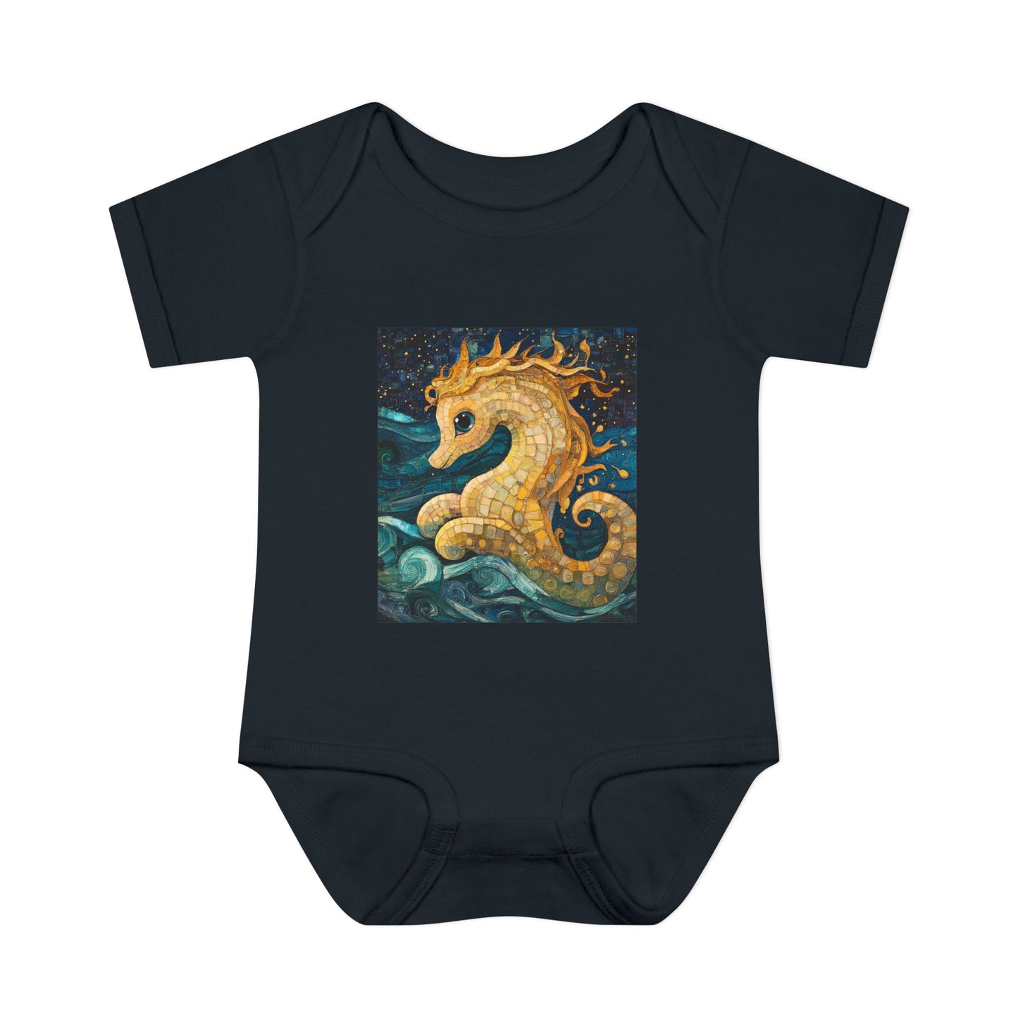Baby Seahorse Baby Bodysuit, Cute Infant Clothing, Ocean Theme Baby Gift, Nursery Decor, Baby Shower Gift, Sea Creature Outfit