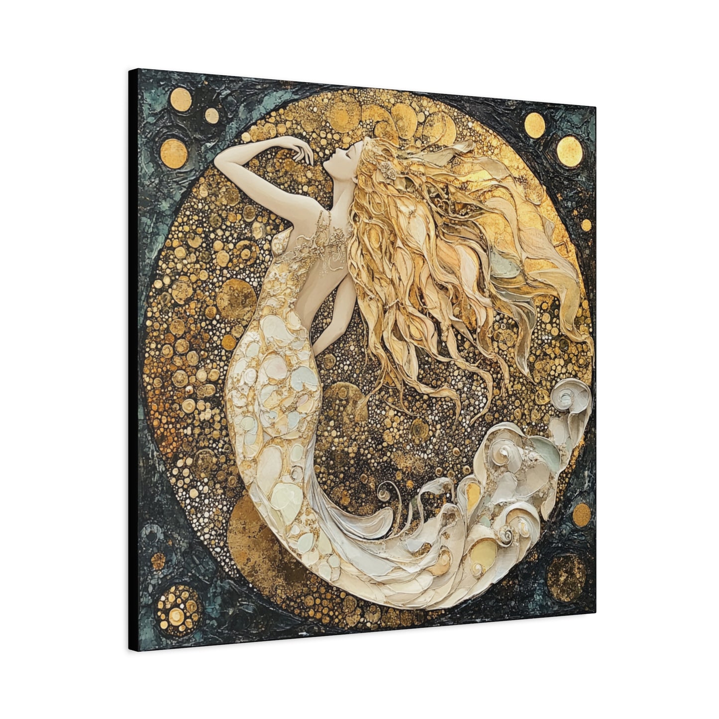 Elegant Mermaid Canvas Art, Home Decor, Wall Art, Gift for Her, Coastal Vibes, Housewarming Gift