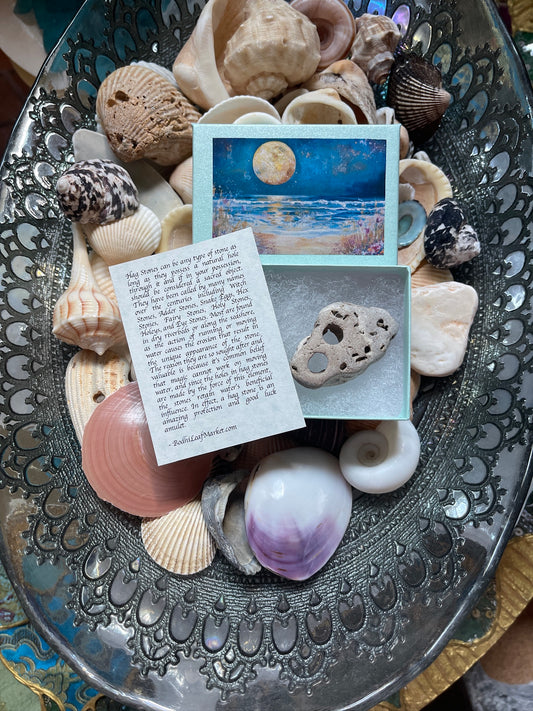 Magical Hagstone in Mystical Beach Gift Box