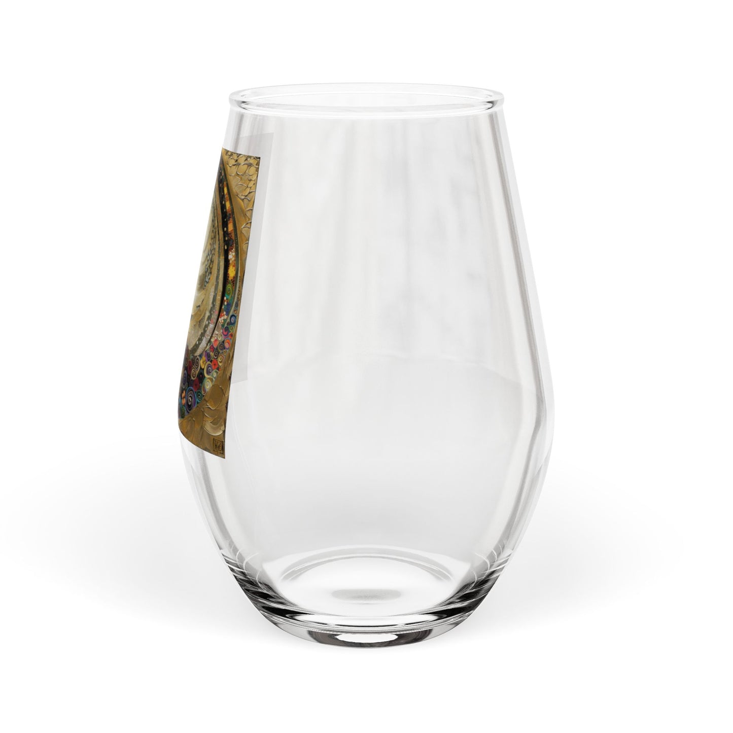 Whimsical Moon Goddess Silhouette Stemless Wine Glass | 11.75oz