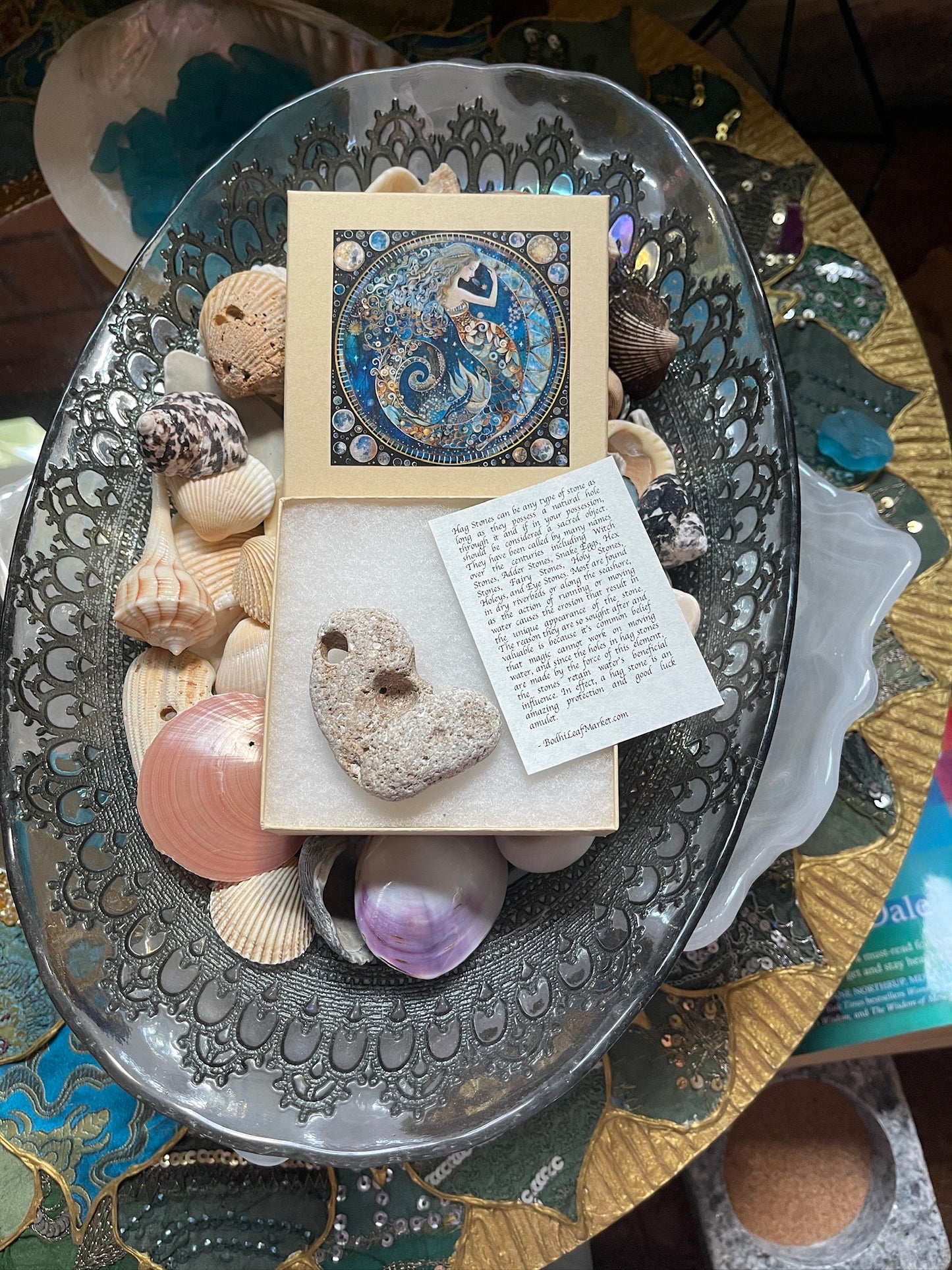 Moonchanted Mermaid Gift Box with SW Florida Beach Stone