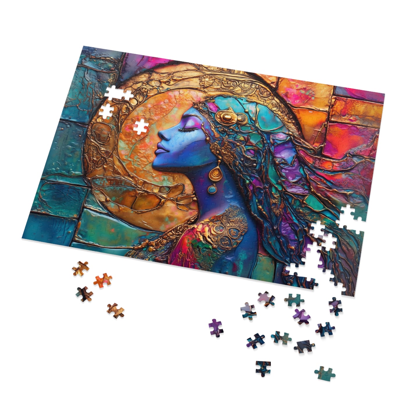 Bohemian Moon Goddess Jigsaw Puzzle