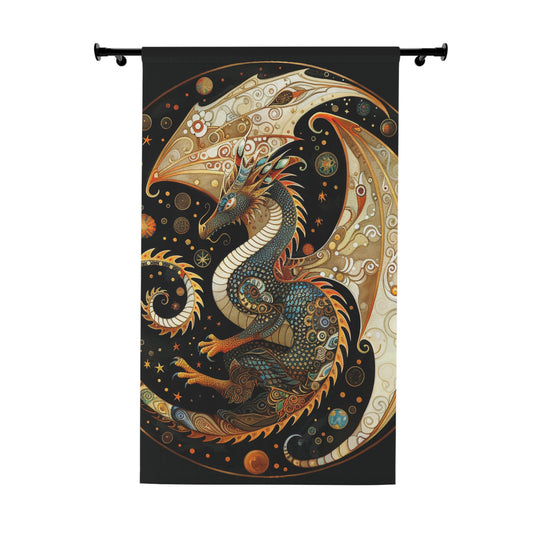 Mystical Dragon Window Curtain - Enchanting Home Decor, Fantasy Room Accessory, Gift for Dragon Lovers, Unique Interior Design