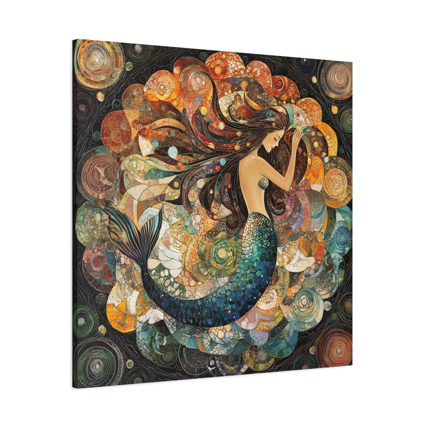 Mermaid Art Print, Canvas Wall Decor, Ocean-Themed Home Decor, Unique Gift for Mermaid Lovers, Nautical Wall Art, Coastal Decor