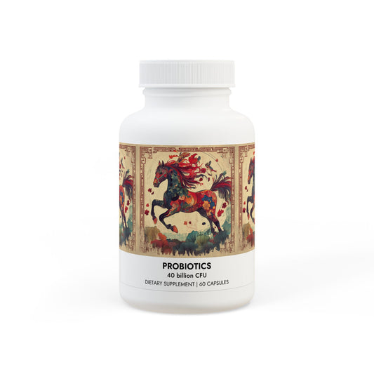 Probiotics Supplement (60 Capsules) Year of The Fire Horse Illustration