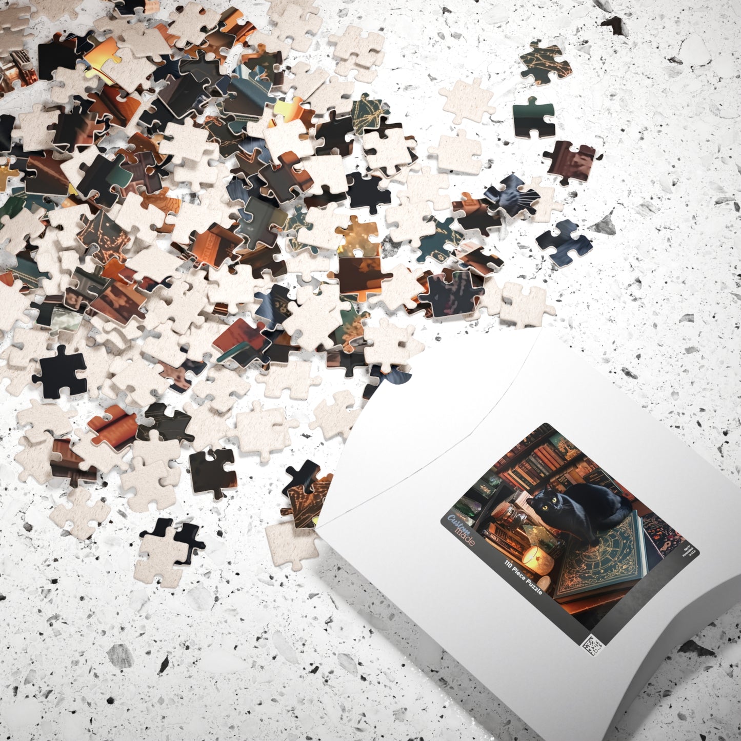 Black Cat on Book Puzzle | Jigsaw Puzzle 520 Piece