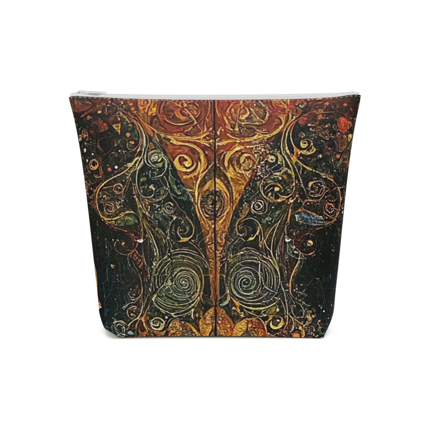 Bohemian Cotton Cosmetic Bag | Spiritual Makeup Pouch | Travel Organizer | Festival Accessory | Earthy Floral Design