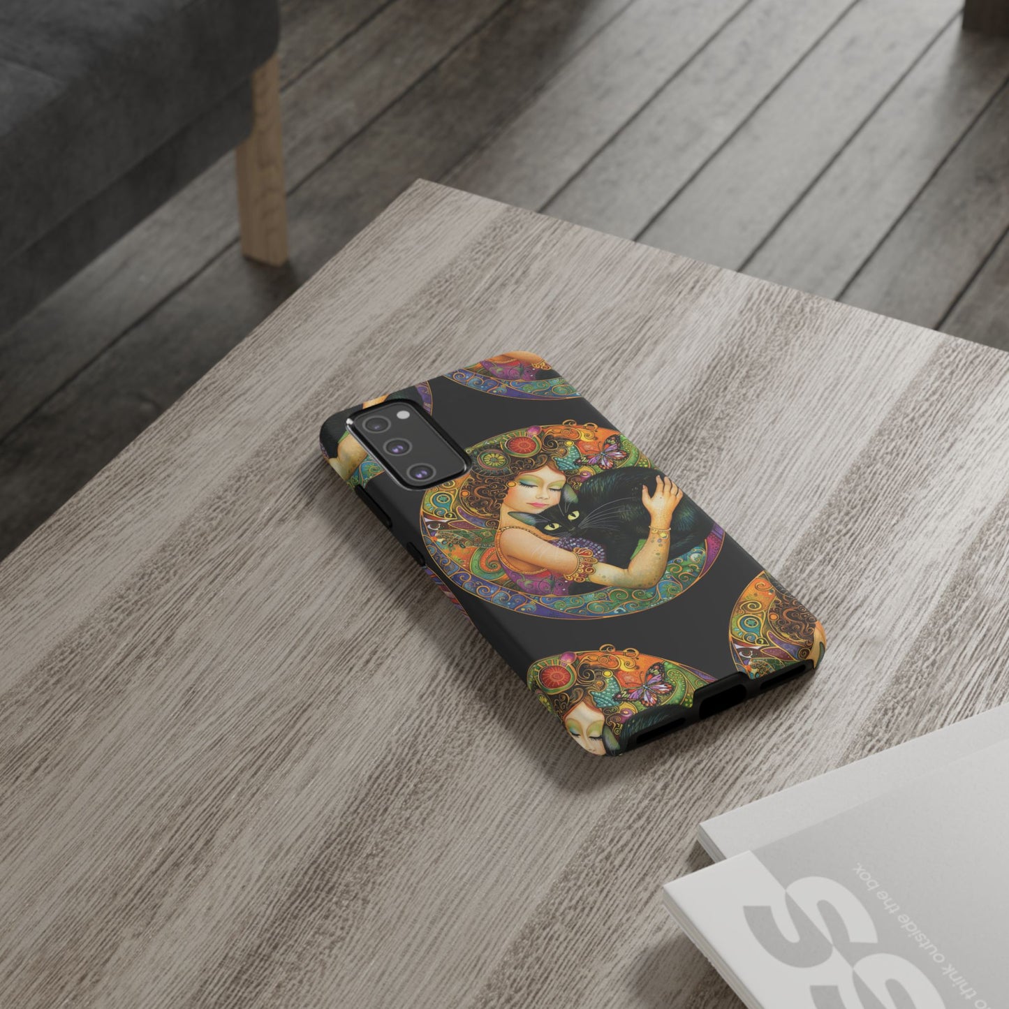 Tough Cases Phone Case, Colorful Protective Cover for Cat Lovers, Trendy Gift for Birthdays, Unique Art Phone Accessories