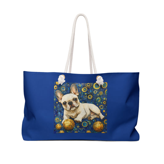 Cute French Bulldog Weekender Bag for Dog Lovers, Travel Tote, Overnight Bag, Gifts for Pet Owners, Weekend Getaways
