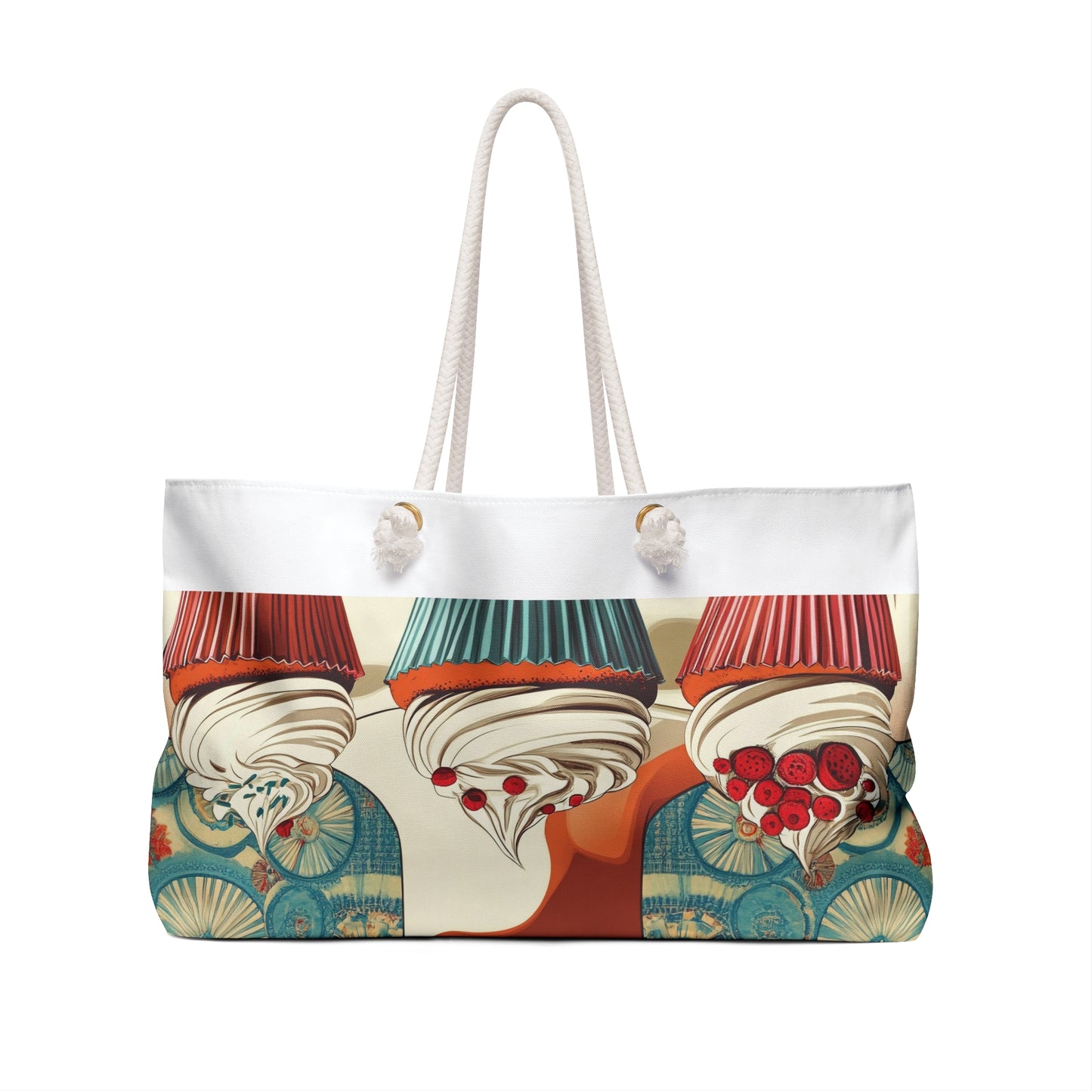 Palm Springs Retro Sunglasses Weekender Bag  Retro Floral Design
