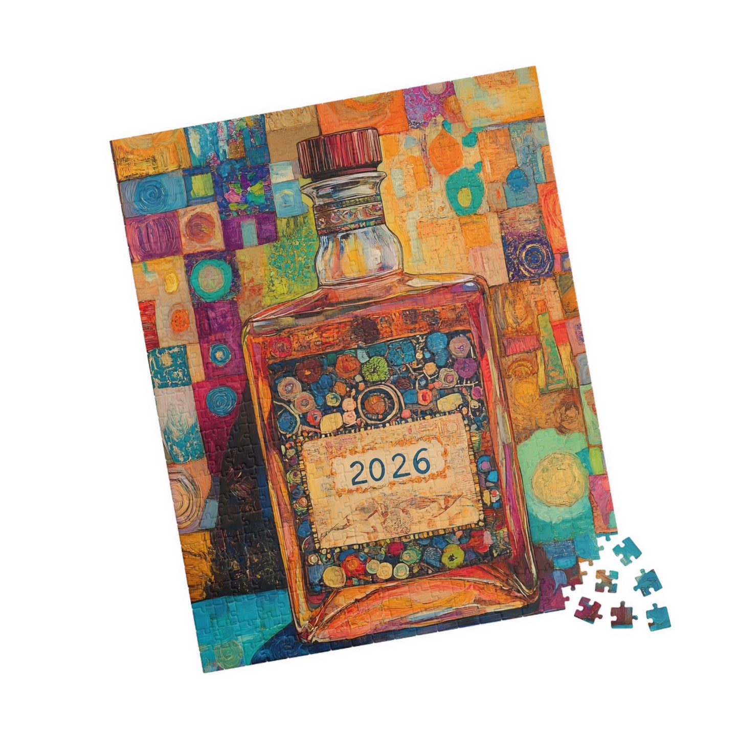 Happy New Year 2026 Tequila Bottle Puzzle