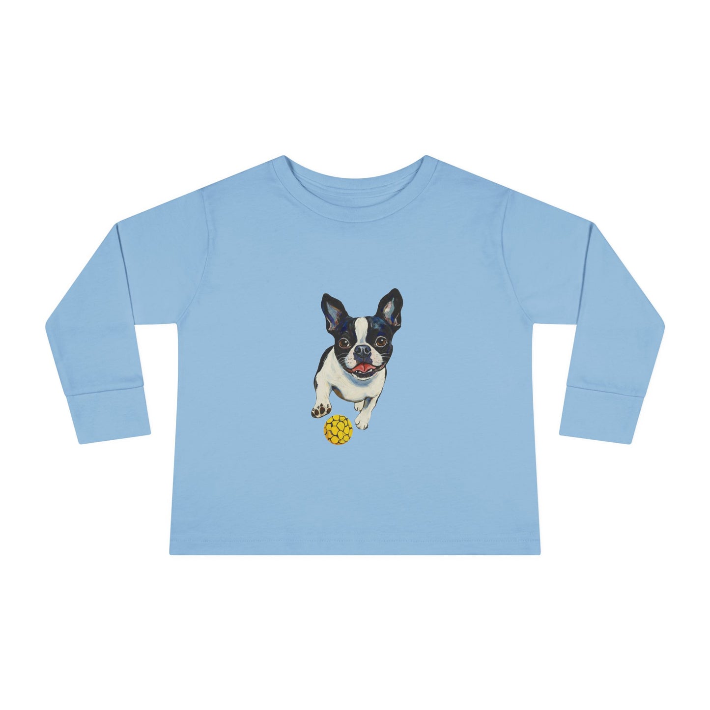 Boston Terrier Pickleball Toddler Long Sleeve Tee - Perfect for Playtime & Pet Lovers