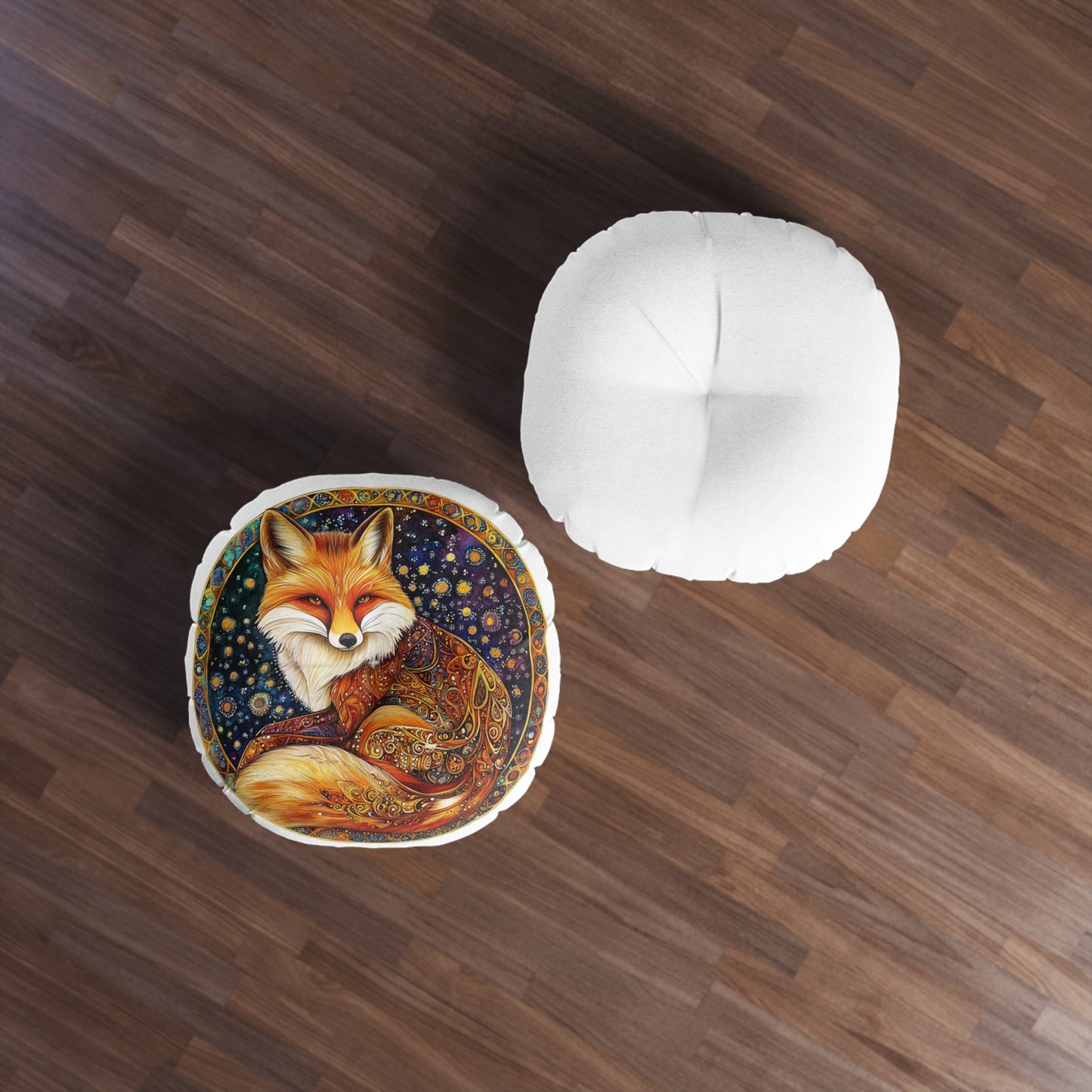 Bohemian Fox Tufted Floor Pillow, Round Decorative Cushion, Cozy Accent Pillows for Home Decor, Unique Gift for Animal Lovers, [...]