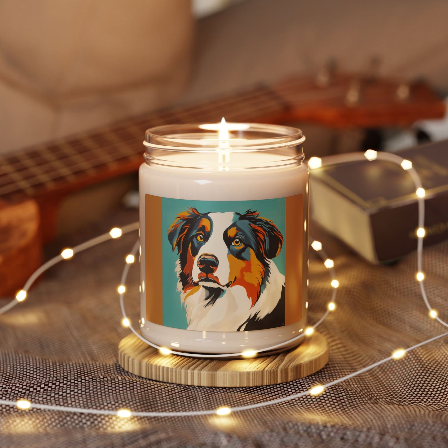 Aussie Lover's Scented Soy Candle, Pet Gift, Home Fragrance, Dog Decor, Aromatherapy Candle, 9oz
