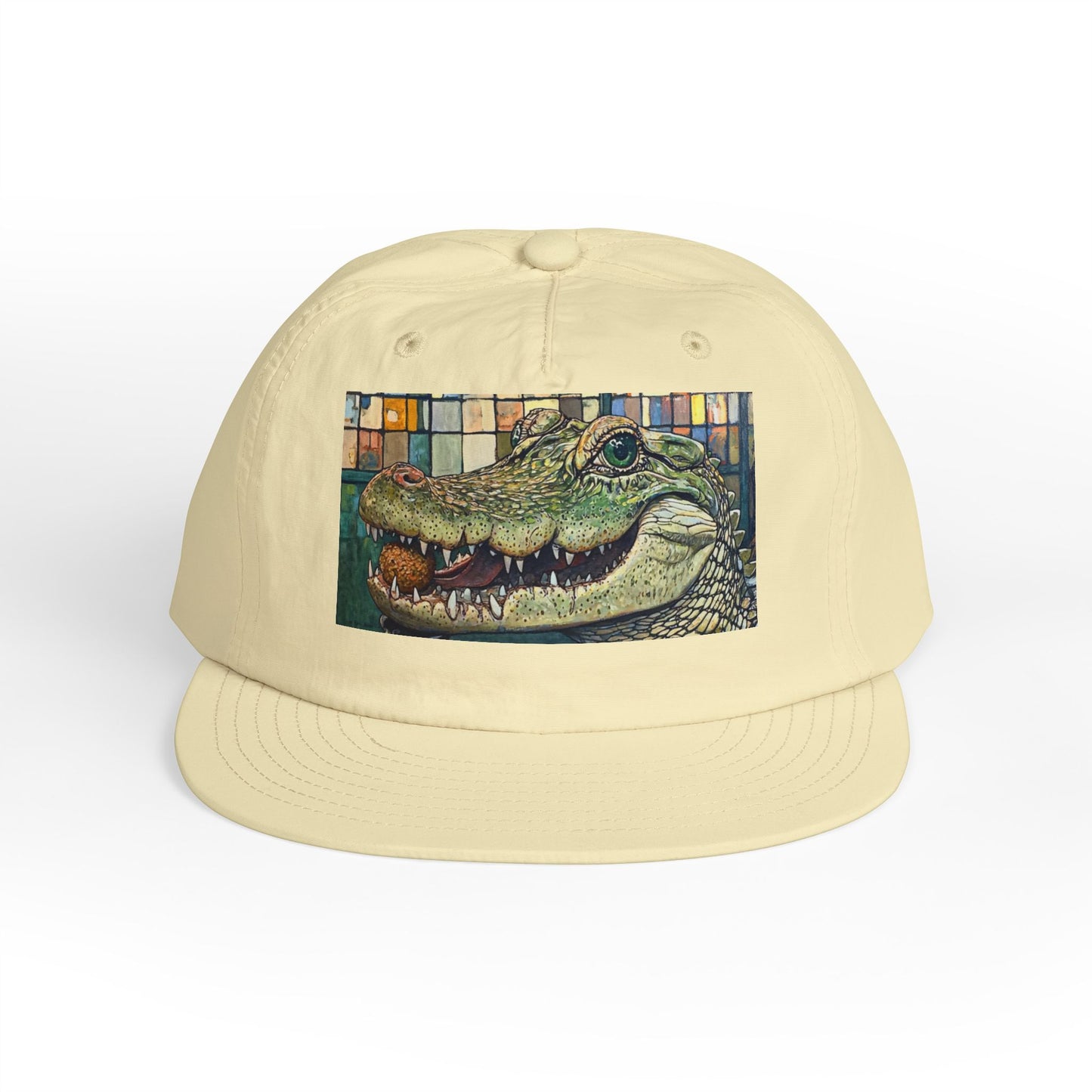 Alligator Bites Surf Cap, Beach Hat, Summer Accessory, Cute Gift, Outdoor Recreation, Unique Beach Style