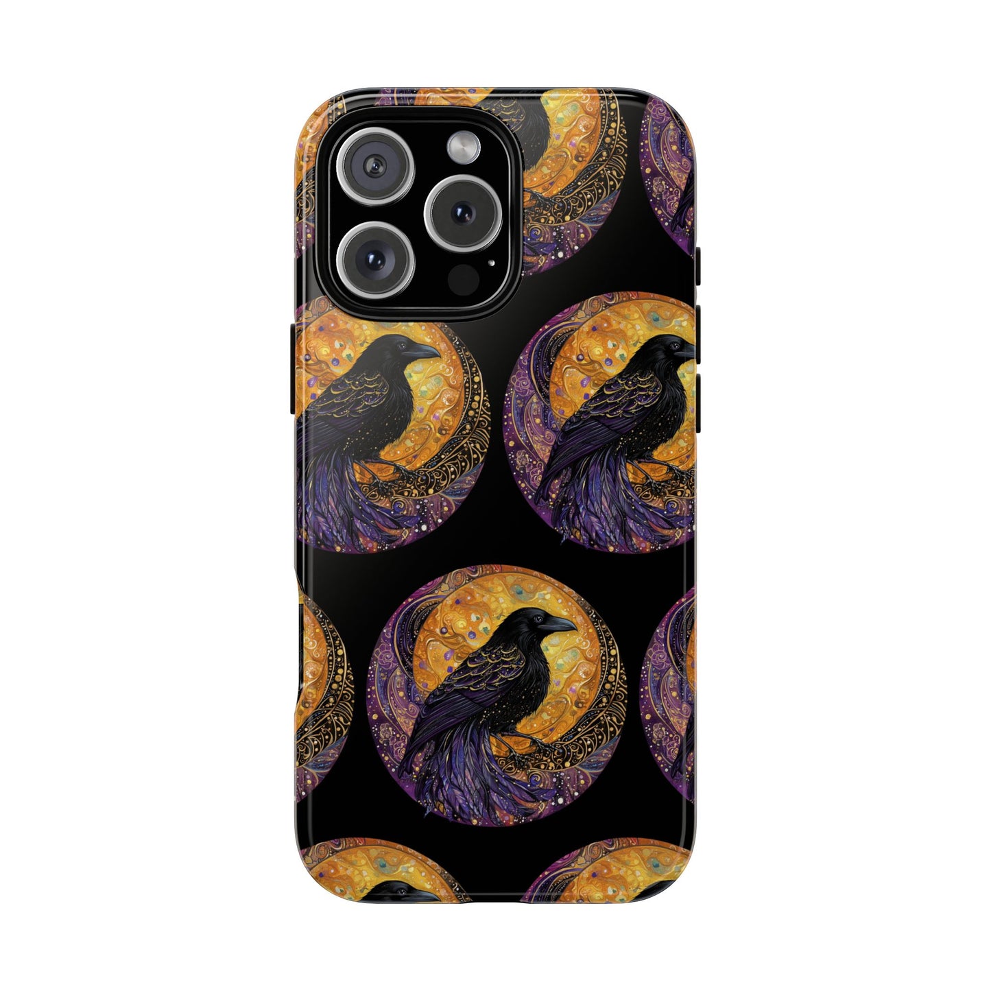 Raven Celestial Phone Case, Astrological Gift, Bird Lover Accessory, Tough Phone Cover, Gothic Aesthetic, Halloween Tech Decor