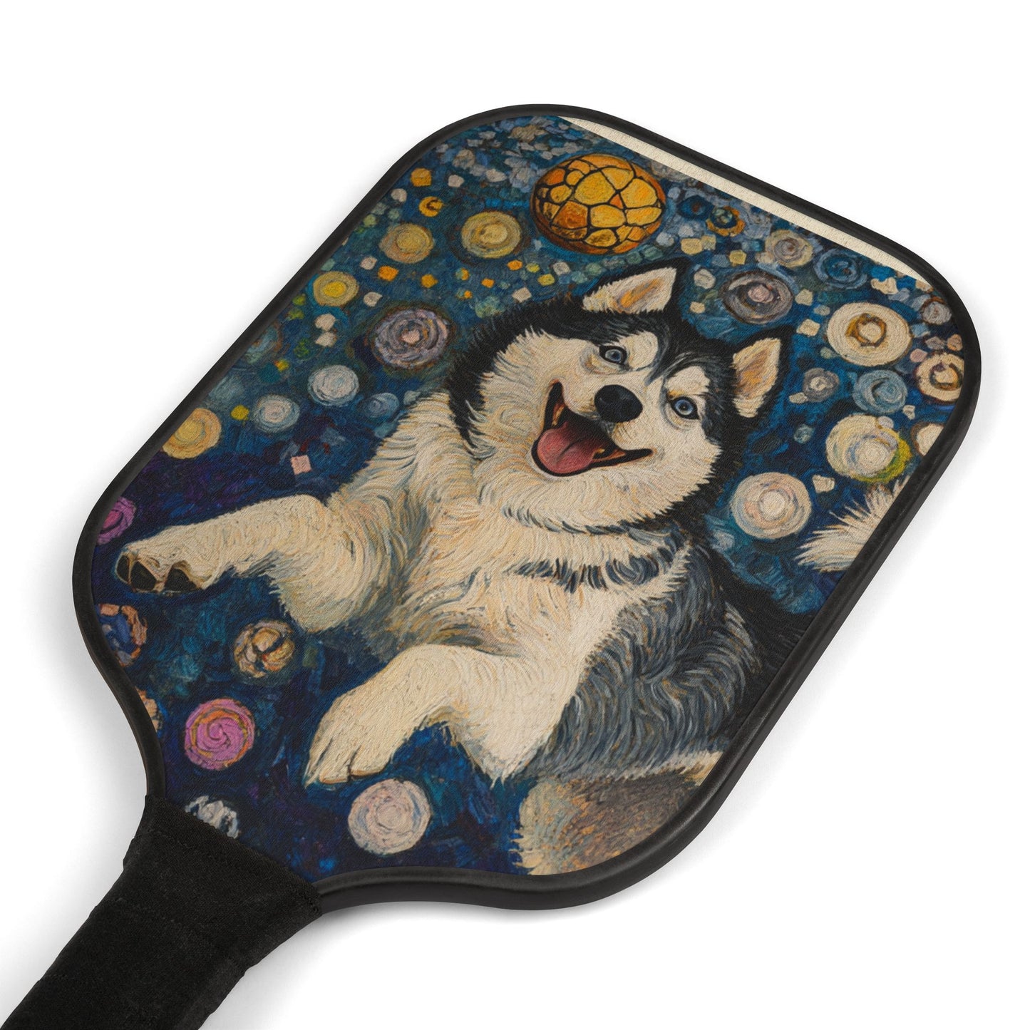 Pickleball Paddle Set with Husky Design, Fun Outdoor Game, Pet Lover Gift, Sports Equipment, Family Activity