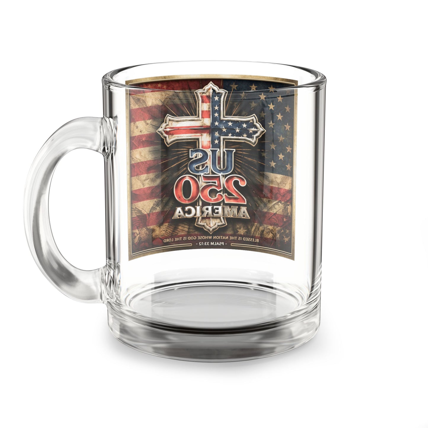 US 250 America Cross Flag Mug  10oz