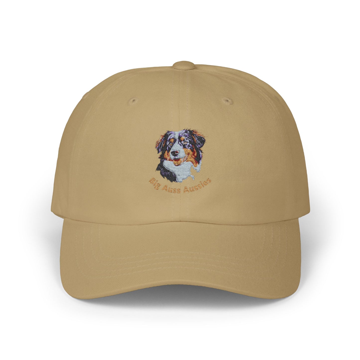 Big Auss Aussies Embroidered Custom Dog Dad Cap with Australian Shepherd Design