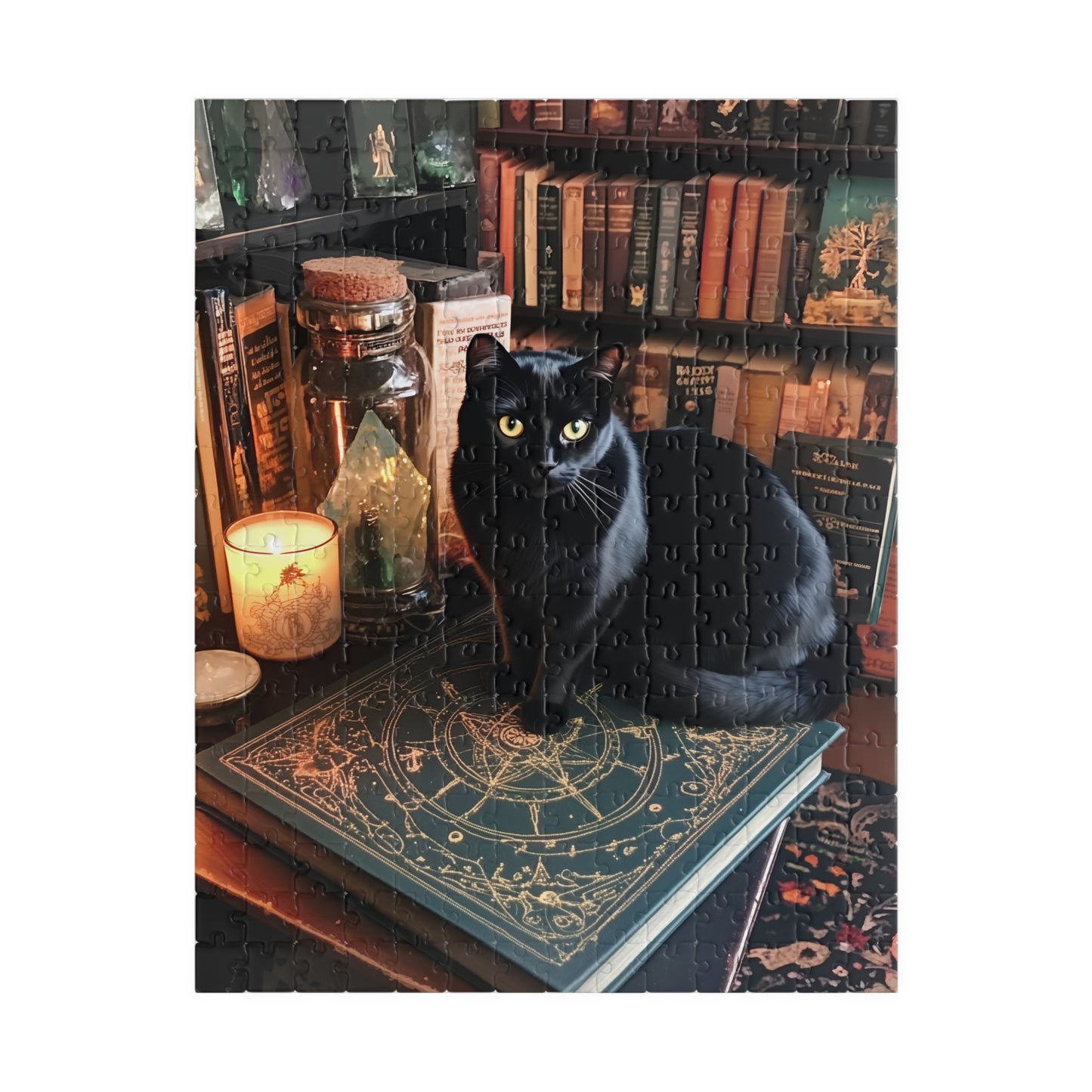 Black Cat on Book Puzzle | Jigsaw Puzzle 520 Piece