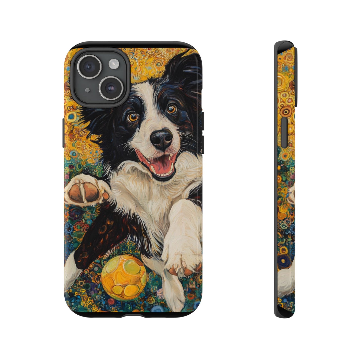 Border Collie Phone Case, Tough Cases, Pet Gifts, Customized Dog Accessories, Dog Mom Gift, Colorful Animal Artwork