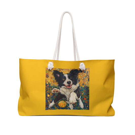 Border Collie Weekender Bag, Pet Lover Tote, Travel Bag, Beach Accessory, Gift for Dog Owners, Weekend Getaway