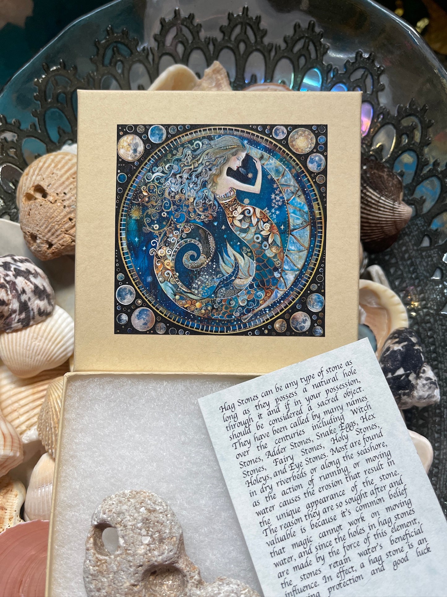 Moonchanted Mermaid Gift Box with SW Florida Beach Stone