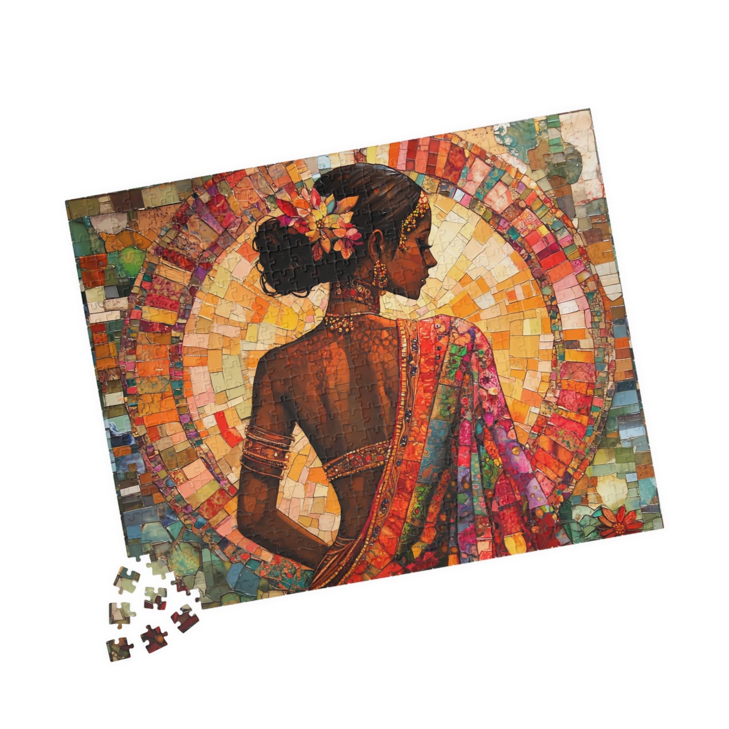 Boho Woman Garden Jigsaw Puzzle