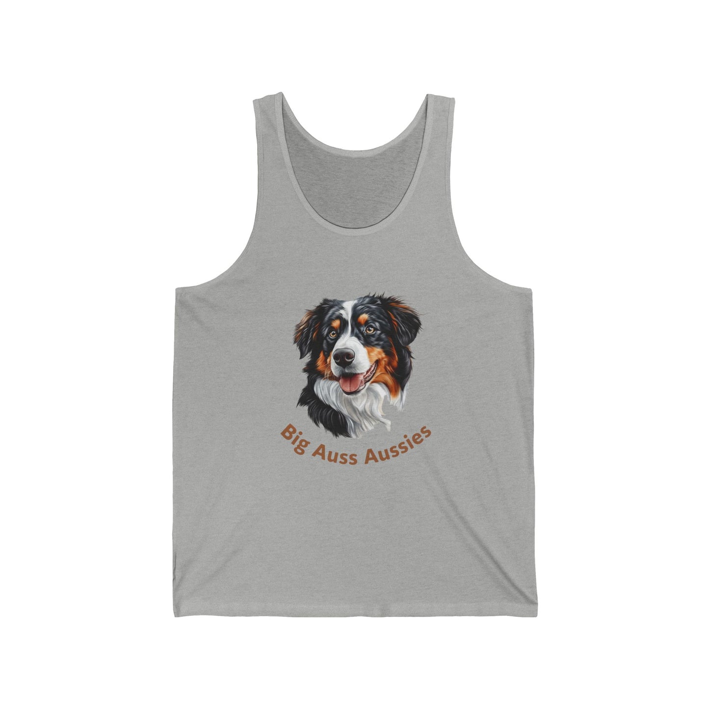 Big Auss Aussies  Unisex Jersey Tank Tri Color Australian Shepherd