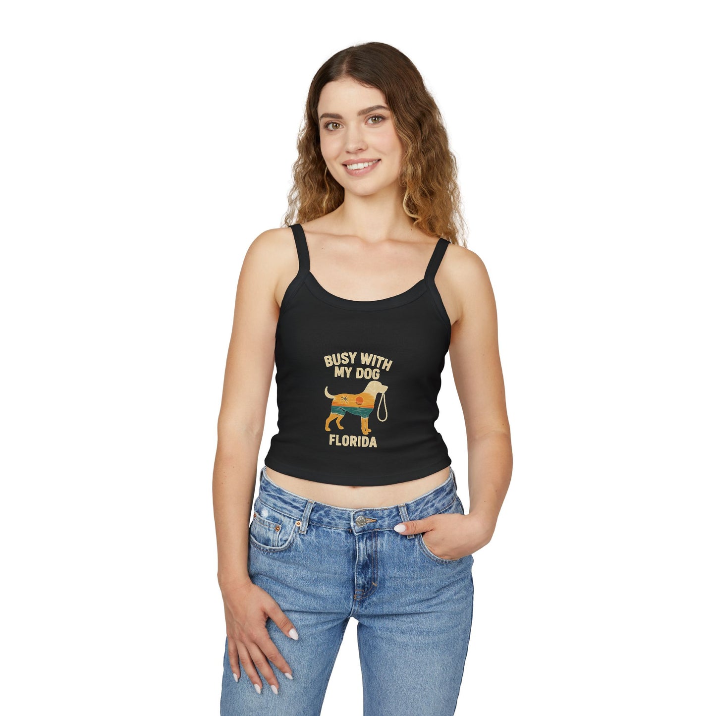 Florida 'Busy With My Dog' Women's Spaghetti Strap Tank