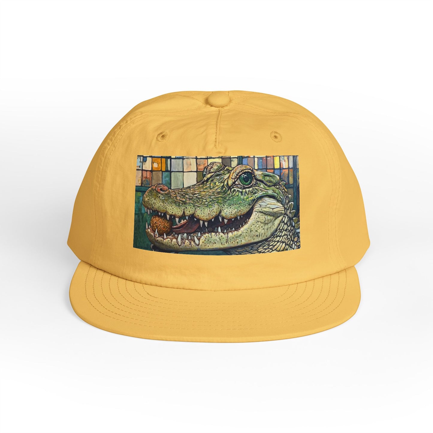 Alligator Bites Surf Cap, Beach Hat, Summer Accessory, Cute Gift, Outdoor Recreation, Unique Beach Style