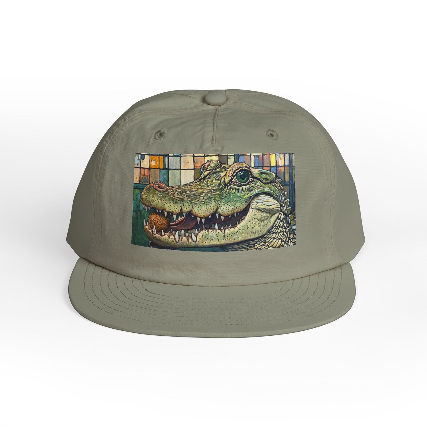 Alligator Bites Surf Cap, Beach Hat, Summer Accessory, Cute Gift, Outdoor Recreation, Unique Beach Style